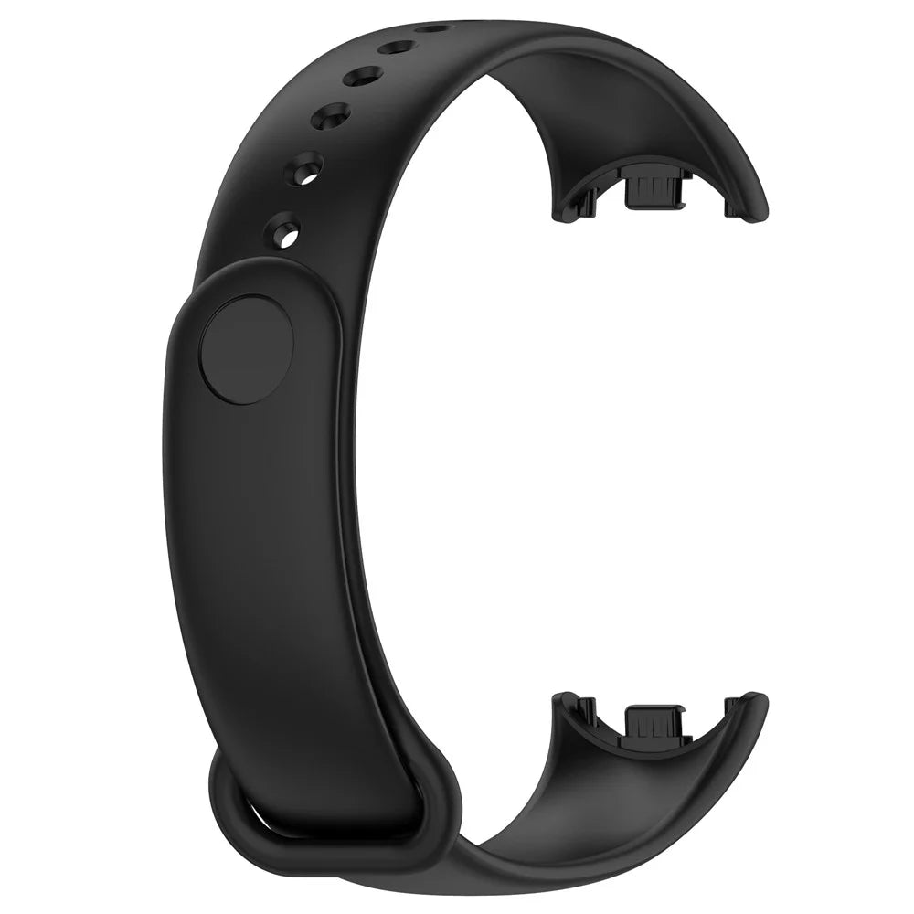 For Xiaomi Smart Band 10 NFC / 10 / 9 NFC / 9 / 8 NFC / 8 Solid Color Silicone Watch Strap Replacement Wrist Band - Black - 3