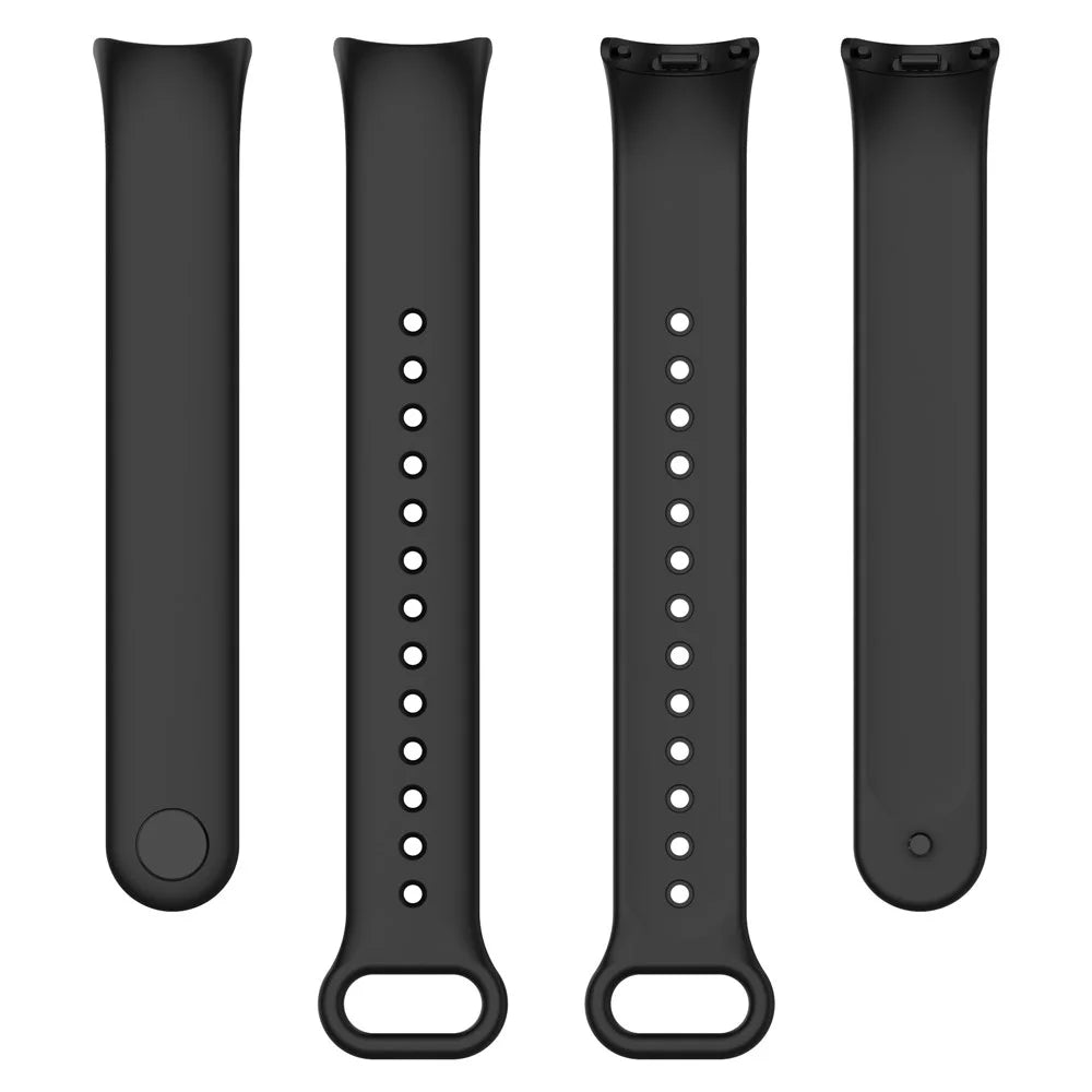 For Xiaomi Smart Band 10 NFC / 10 / 9 NFC / 9 / 8 NFC / 8 Solid Color Silicone Watch Strap Replacement Wrist Band - Black - 4