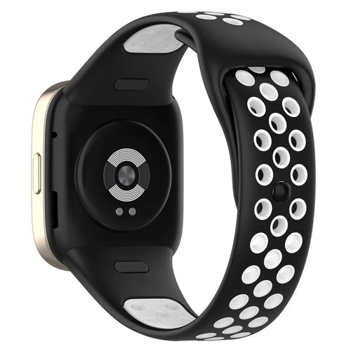 28mm Silicone Watch Strap for Xiaomi Redmi Watch 3 / Mi Watch Lite 3 , Dual-color Smart Band Strap - Black / White - 1