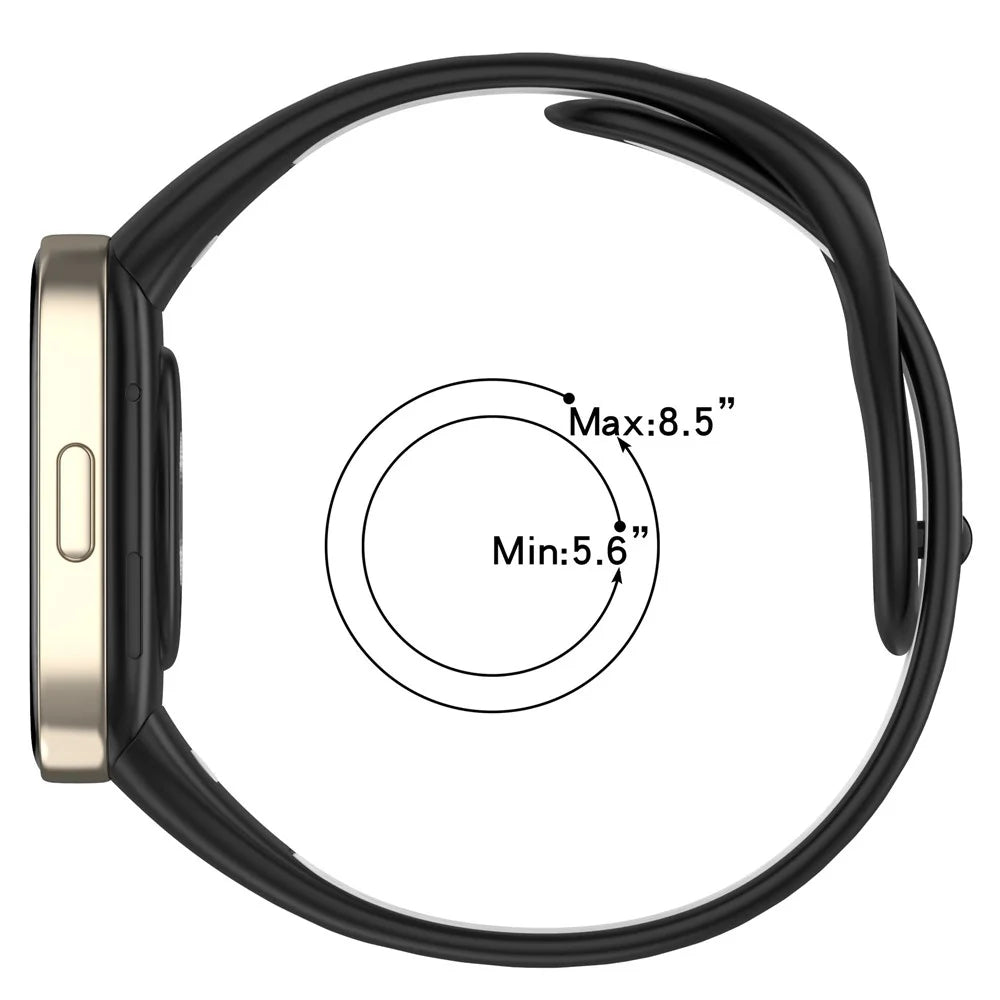 28mm Silicone Watch Strap for Xiaomi Redmi Watch 3 / Mi Watch Lite 3 , Dual-color Smart Band Strap - Black / White - 7