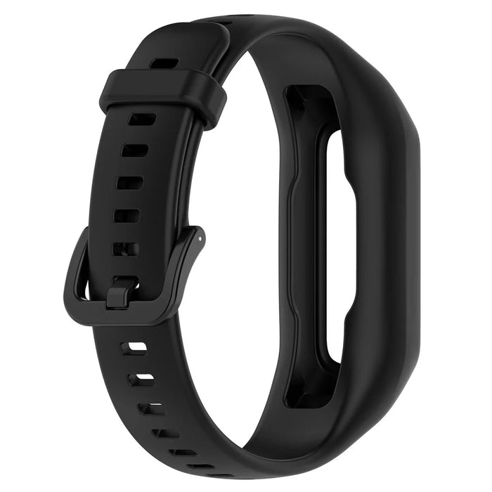 For Keep B2 Solid Color Soft Silicone Watch Strap Replacement Wrist Band - Black - 4