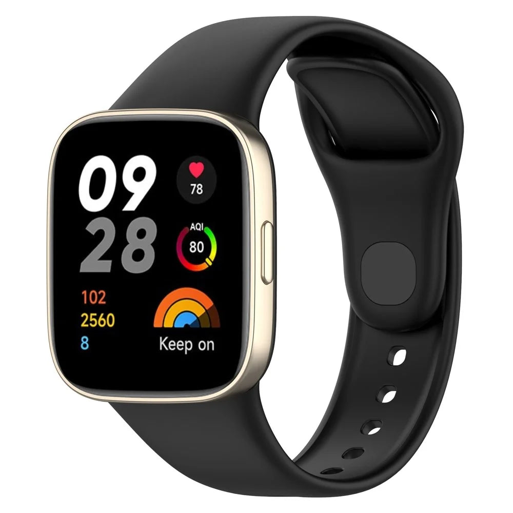 For Xiaomi Redmi Watch 3 / Mi Watch Lite 3 Silicone Watch Strap Replacement Watch Band - Black - 5