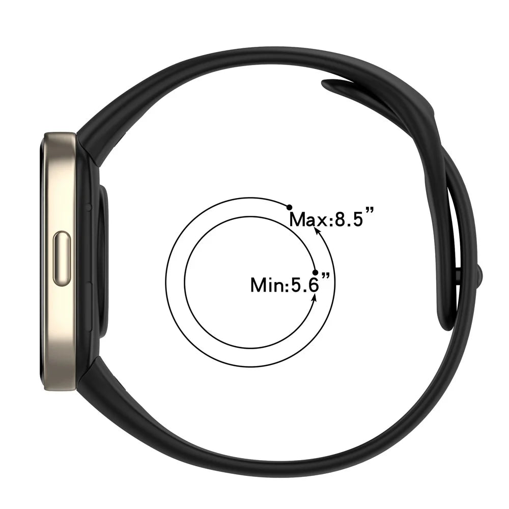 For Xiaomi Redmi Watch 3 / Mi Watch Lite 3 Silicone Watch Strap Replacement Watch Band - Black - 7