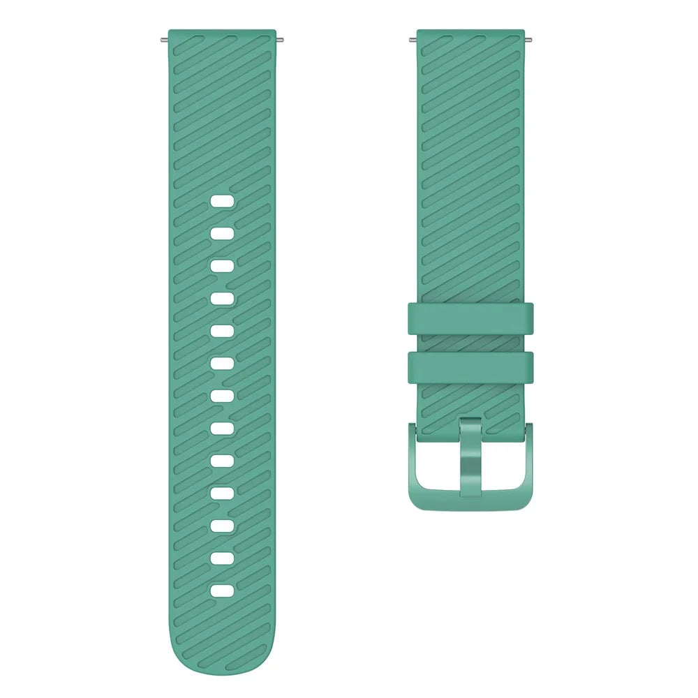 For Samsung Galaxy Watch3 45mm / Gear S3 Classic / S3 Frontier Silicone Strap Textured 22mm Watch Band - Green - 3
