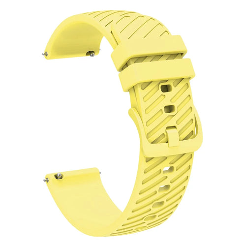 For Samsung Galaxy Watch3 41mm / Watch Active2 44mm / Galaxy Watch 42mm / Gear Sport Silicone Band 20mm Watch Strap - Yellow - 1