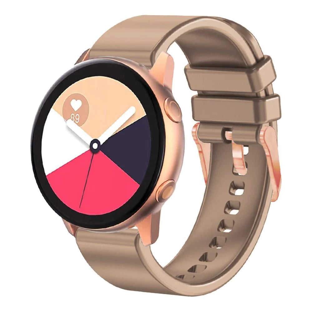 For Huami Amazfit GTR Mini / Bip 3 / Bip 3 Pro Silicone Watchband 20mm Solid Color Replacement Watch Strap - Khaki - 3