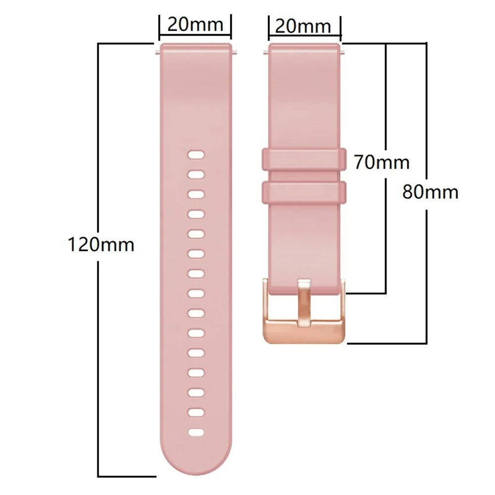 For Huami Amazfit GTR Mini / Bip 3 / Bip 3 Pro Silicone Watchband 20mm Solid Color Replacement Watch Strap - Khaki - 5