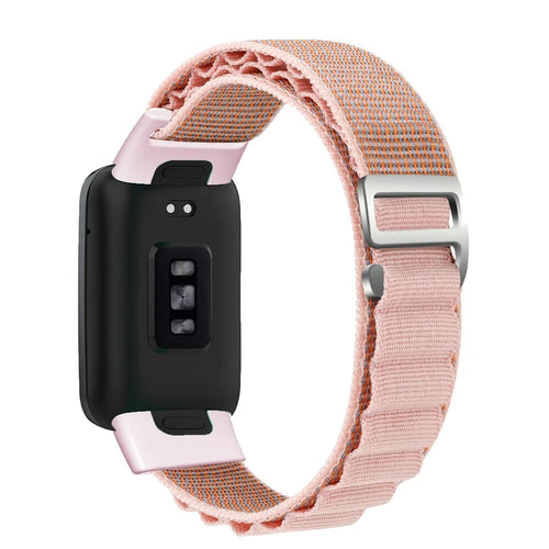 Nylon Watch Band for Xiaomi Mi Band 7 Pro Adjustable Replacement Wrist Strap - Pink - 1