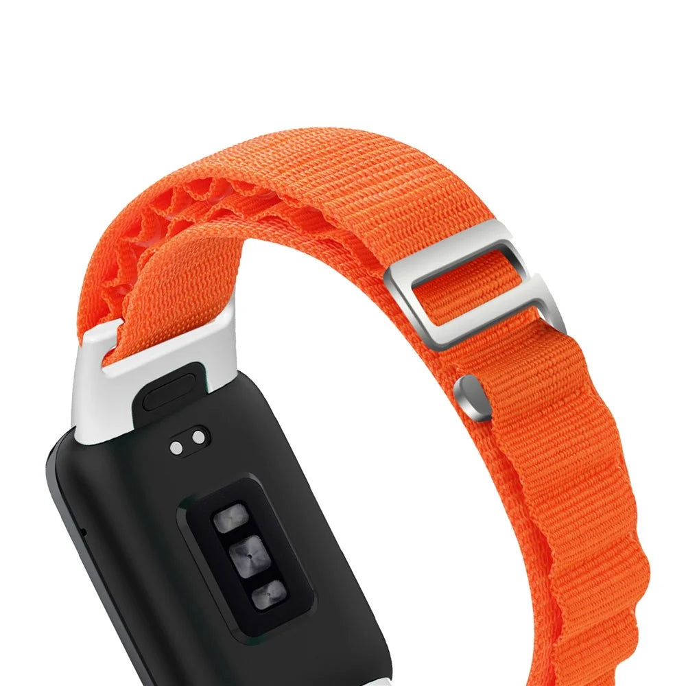 Nylon Watch Band for Xiaomi Mi Band 7 Pro Adjustable Replacement Wrist Strap - Pink - 5