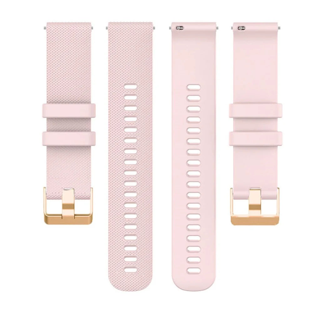 18mm Watch Band for Garmin Forerunner 265S / 255S / Venu 2S Textured Silicone Replacement Watch Strap - Pink - 2