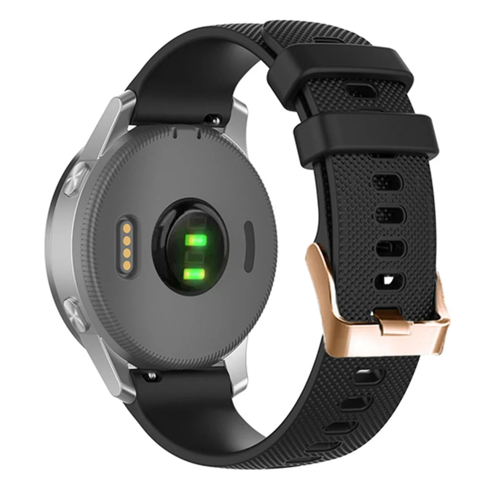 For Huami Amazfit GTR Mini / Bip 3 / Bip 3 Pro Texture Watch Strap 20mm Replacement Silicone Watch Band - Black - 1