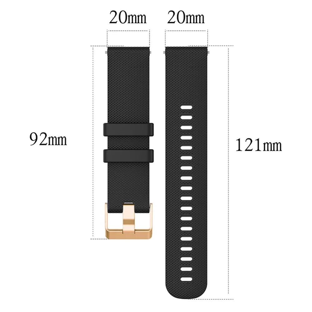 For Huami Amazfit GTR Mini / Bip 3 / Bip 3 Pro Texture Watch Strap 20mm Replacement Silicone Watch Band - Black - 5
