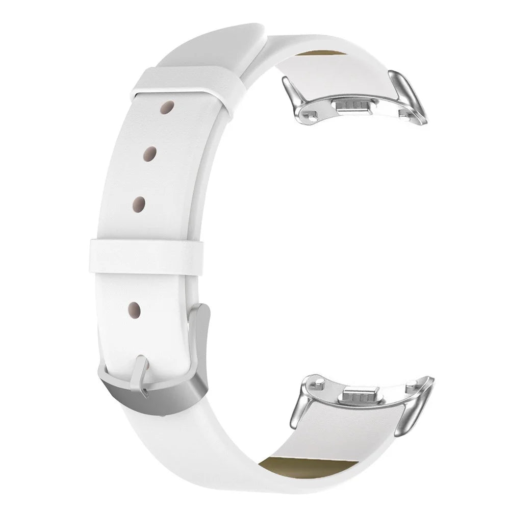 For Xiaomi Smart Band 9 NFC / Band 9 / Band 8 NFC / Band 8 Leather Watch Bands 14mm Replacement Bracelet Strap - White - 3