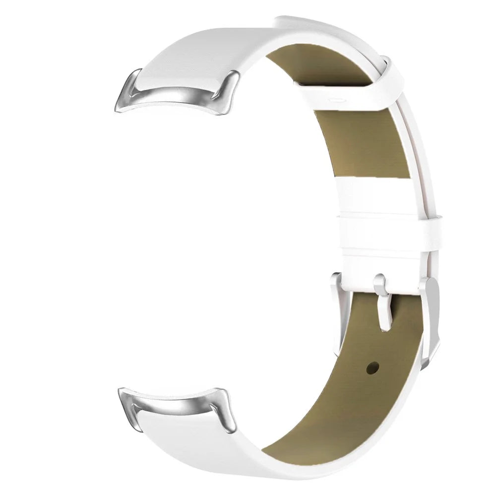 For Xiaomi Smart Band 9 NFC / Band 9 / Band 8 NFC / Band 8 Leather Watch Bands 14mm Replacement Bracelet Strap - White - 4