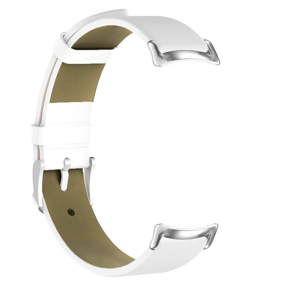 For Xiaomi Smart Band 9 NFC / Band 9 / Band 8 NFC / Band 8 Leather Watch Bands 14mm Replacement Bracelet Strap - White - 5