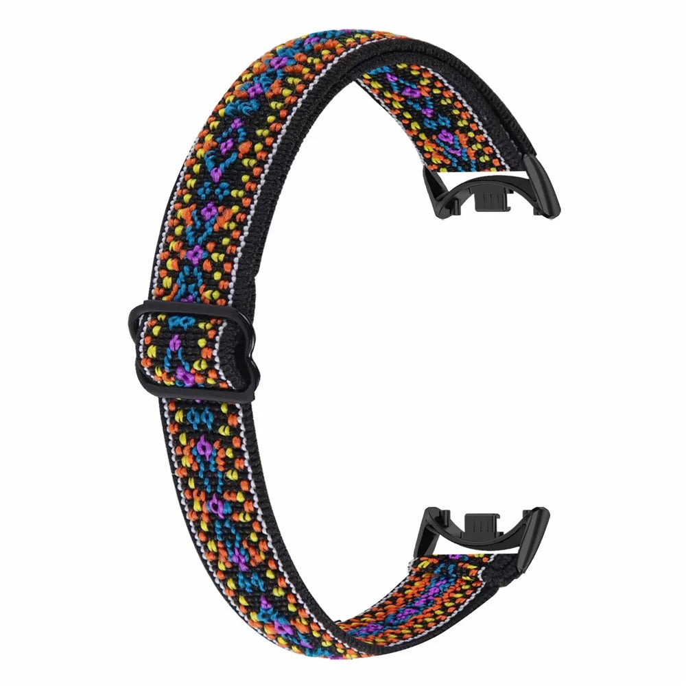 For Xiaomi Smart Band 9 NFC / 9 / 8 NFC / 8 Nylon Braided Watch Strap Quick Release Elastic Watch Band - Purple - 2