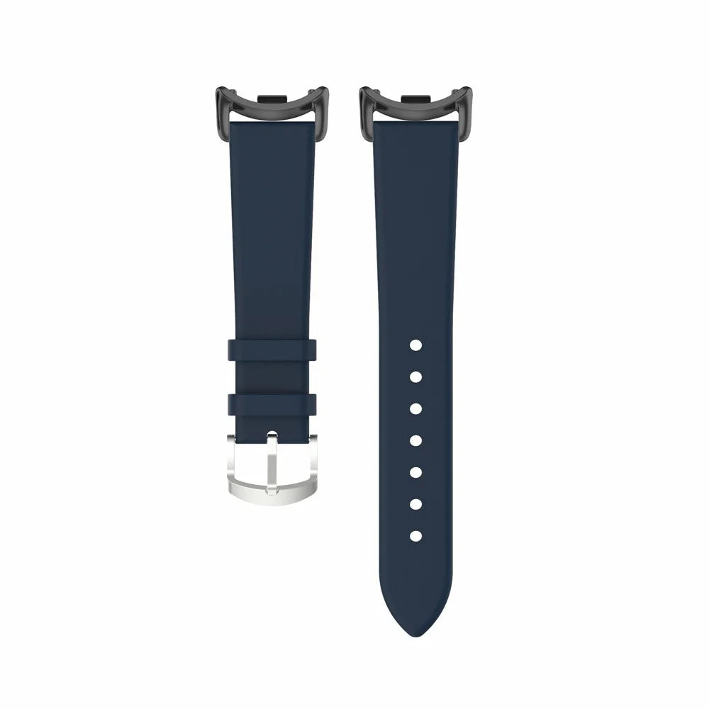 For Xiaomi Smart Band 9 NFC / Band 9 / Band 8 NFC / Band 8 Genuine Cow Leather Watch Bands Replacement Bracelet with Connector - Dark Blue - 3