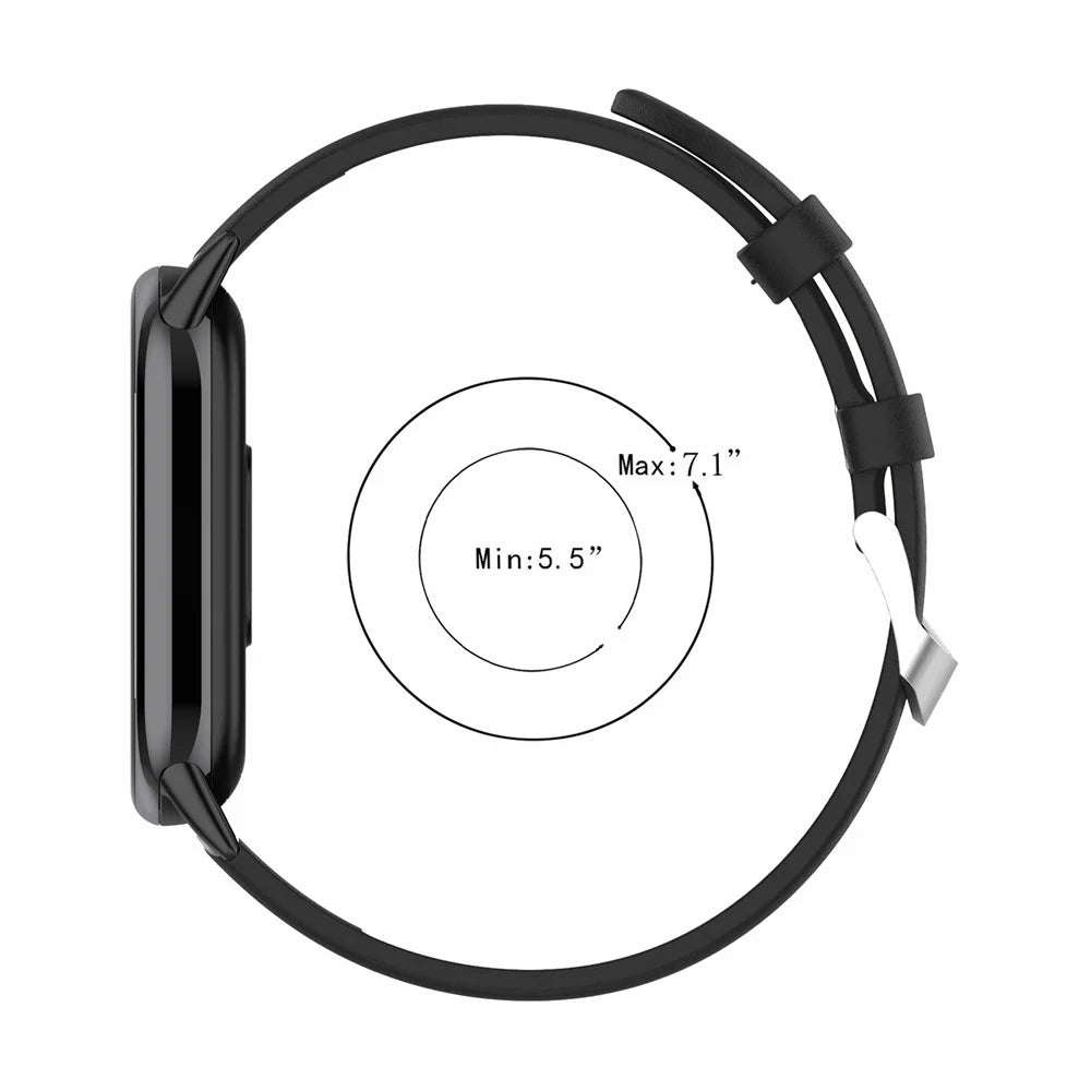 For Xiaomi Smart Band 9 NFC / Band 9 / Band 8 NFC / Band 8 Genuine Cow Leather Watch Bands Replacement Bracelet with Connector - Dark Blue - 4