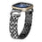For Fitbit Versa 4 / Sense 2 Stainless Steel Watch Band 5-Bead Rhinestone Decor Straps - Black - 2