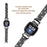 For Fitbit Versa 4 / Sense 2 Stainless Steel Watch Band 5-Bead Rhinestone Decor Straps - Black - 3