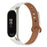 For Xiaomi Smart Band 8 Rivets Decor Watch Band Genuine Cowhide Leather Strap with Silver Watch Case - White - 2