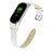 For Xiaomi Smart Band 8 Watch Bands Genuine Cowhide Leather Straps with Silver Watch Case - White - 2