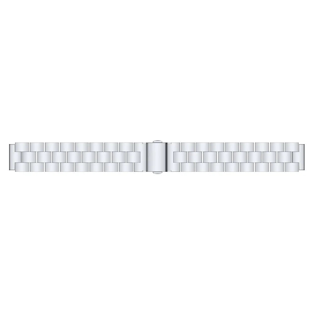 For Xiaomi Smart Band 9 NFC / 9 / 8 NFC / 8 Stainless Steel 3 Beads Watch Band Replacement Wrist Strap - Silver - 3