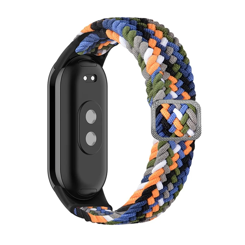 ENKAY HAT-PRINCE For Xiaomi Smart Band 9 NFC / 9 / 8 NFC / 8 Watch Band Nylon Strap with PMMA Film - Denim - 2