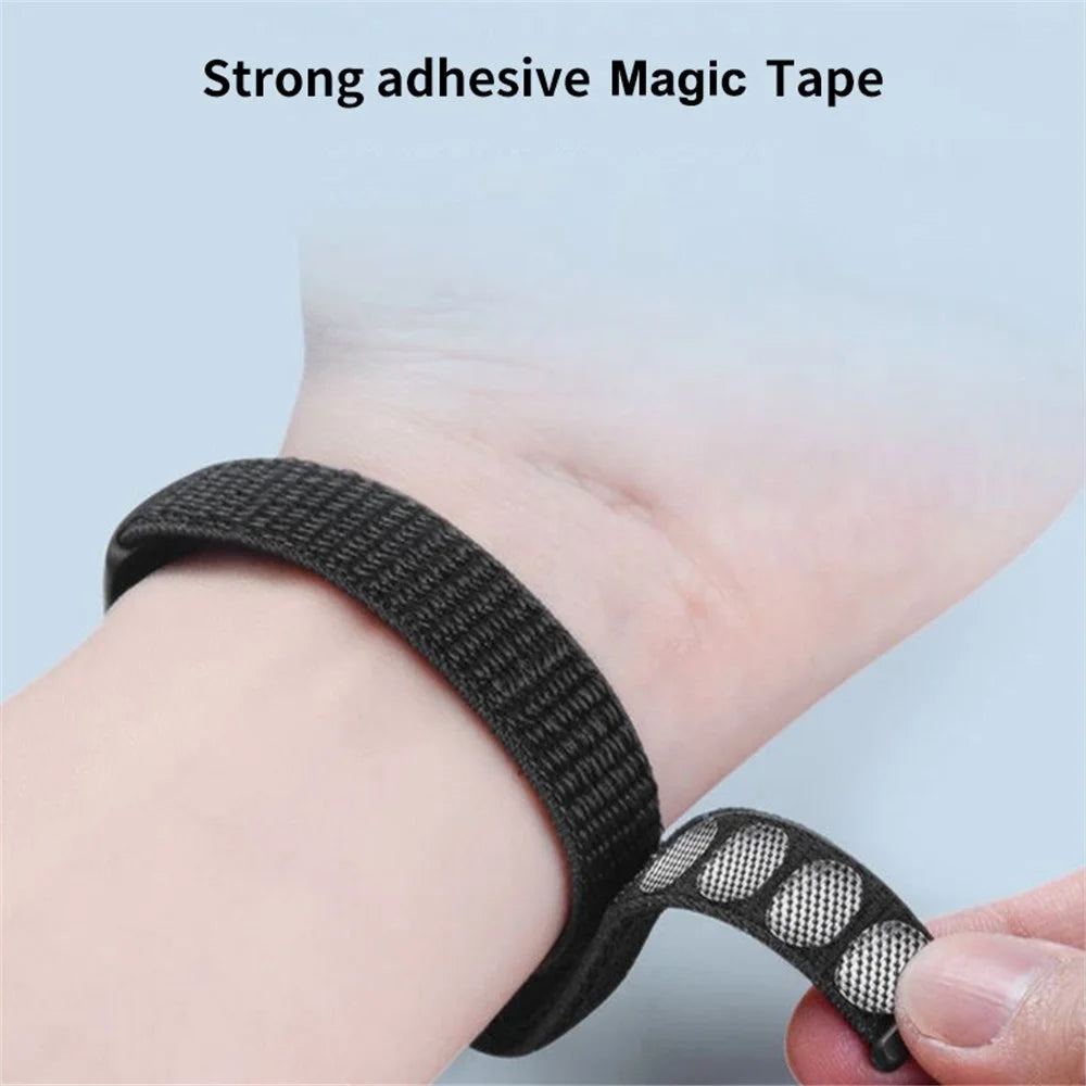 ENKAY HAT-PRINCE For Xiaomi Smart Band 9 NFC / 9 / 8 NFC / 8 Nylon Watch Band with PMMA Screen Film - Black - 3