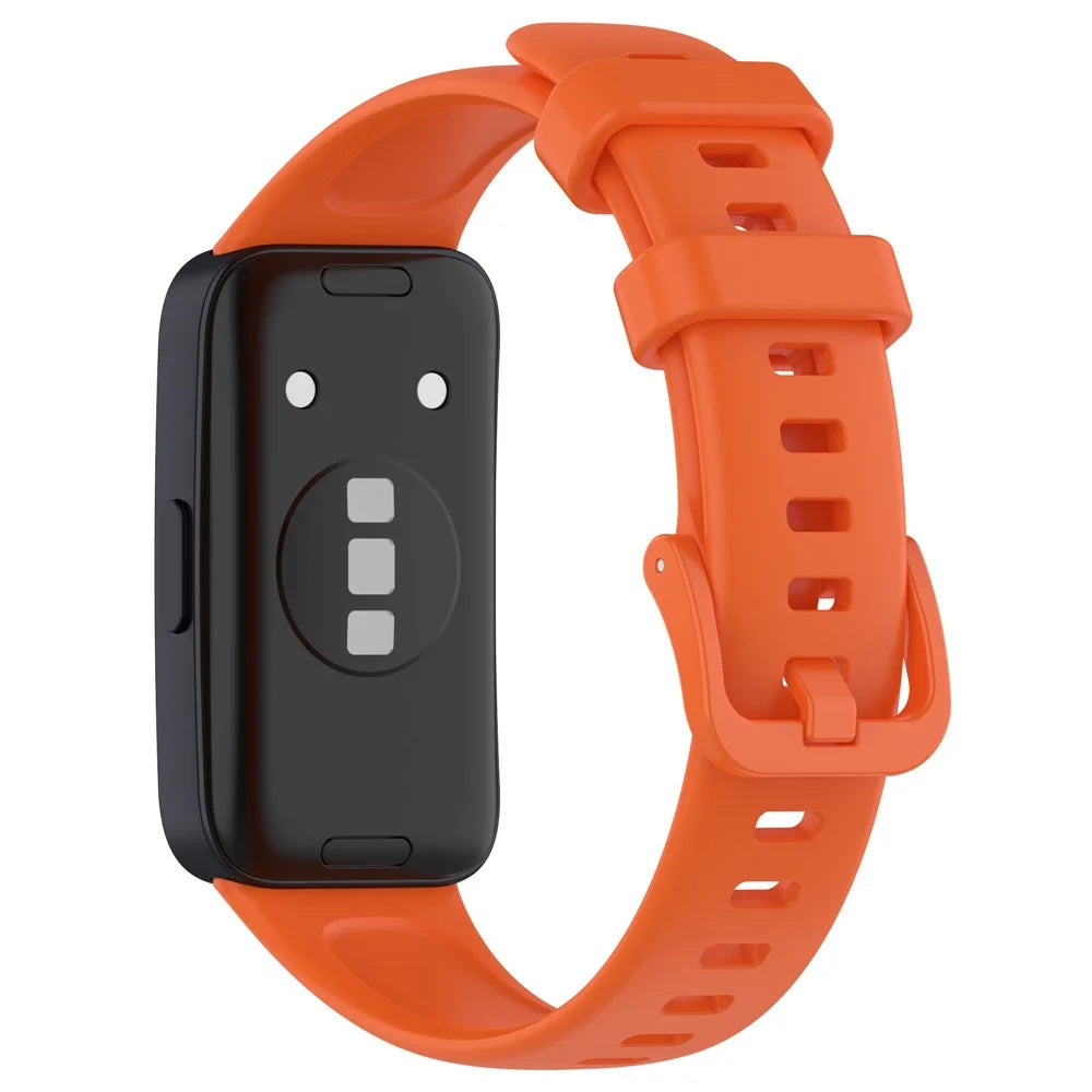 For Huawei Band 8 / Band 8 NFC / Band 9 / Band 9 NFC Silicone Watch Bands Waterproof Sport Watchband Strap - Orange - 1
