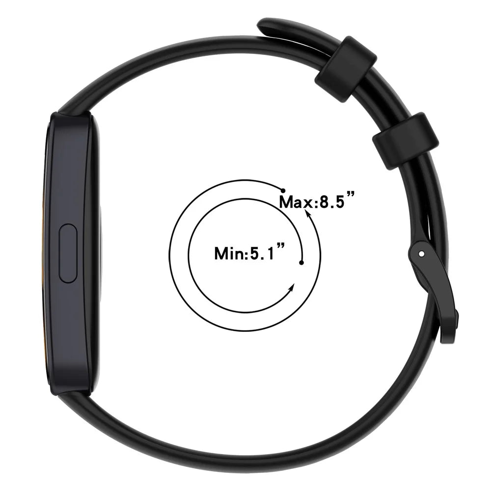 For Huawei Band 8 / Band 8 NFC / Band 9 / Band 9 NFC Silicone Watch Bands Waterproof Sport Watchband Strap - Orange - 6