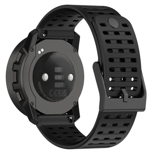 Sport Strap for Suunto Vertical / 9 Peak Pro / 9 Peak / 5 Peak , 22mm Silicone Watch Bands - Black - 1