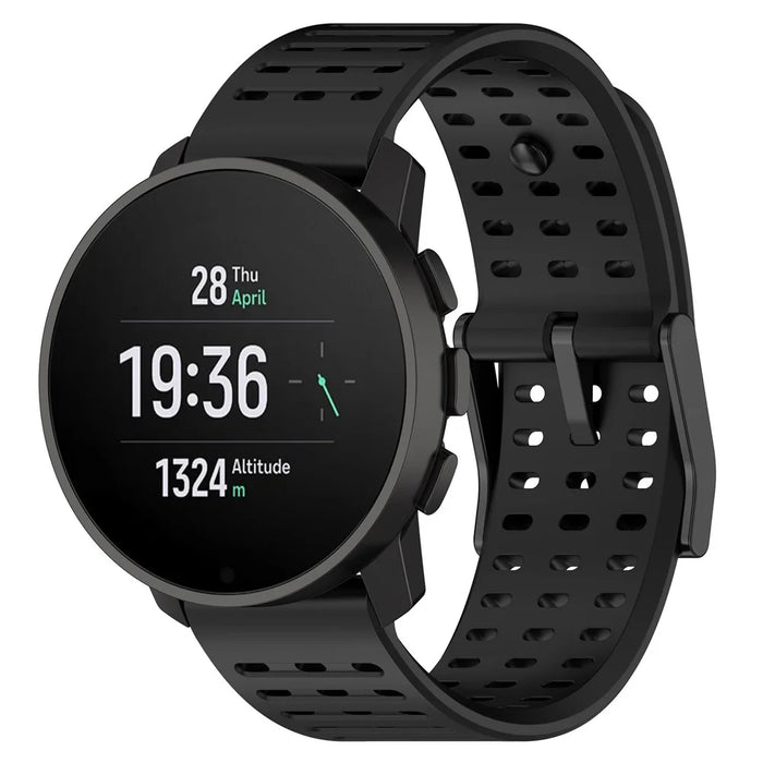 Sport Strap for Suunto Vertical / 9 Peak Pro / 9 Peak / 5 Peak , 22mm Silicone Watch Bands - Black - 4