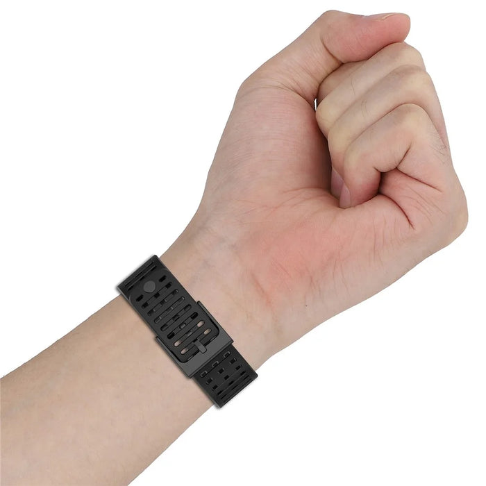 Sport Strap for Suunto Vertical / 9 Peak Pro / 9 Peak / 5 Peak , 22mm Silicone Watch Bands - Black - 6