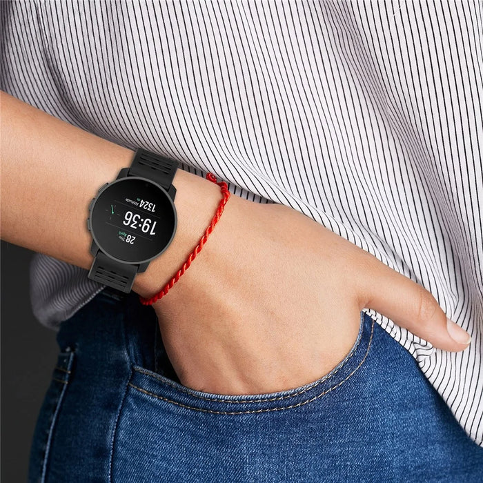 Sport Strap for Suunto Vertical / 9 Peak Pro / 9 Peak / 5 Peak , 22mm Silicone Watch Bands - Black - 7