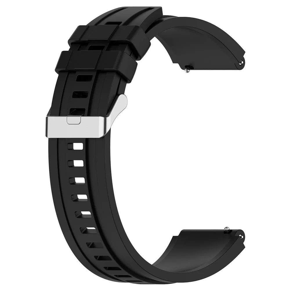 Strap For Huawei Watch Ultimate / GT 3 SE / GT 3 Pro 46mm / GT Runner / GT 3 46mm , 22mm Silicone Watch Bands with Extension Strap - Black - 2