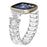 3-Bead Rhinestone Decor Smartwatch Strap for Fitbit Versa 3 / Sense , Stainless Steel Watch Band Replacement - Silver - 2