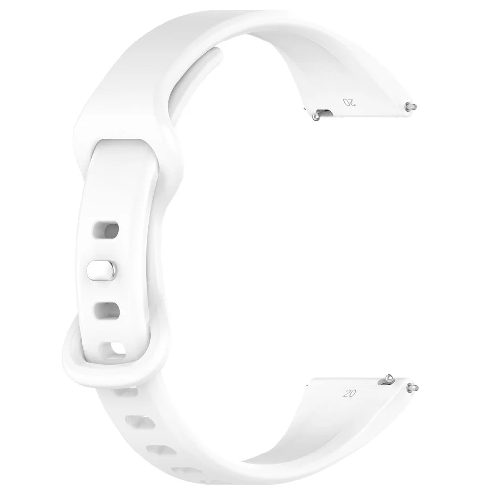 20mm Watch Band for Samsung Galaxy Watch6 40mm 44mm / Watch6 Classic 43mm 47mm / Watch 5 40mm 44mm / Watch4 40mm 44mm / Huawei Watch GT 3 42mm , Silicone  Wrist Strap - White - 2