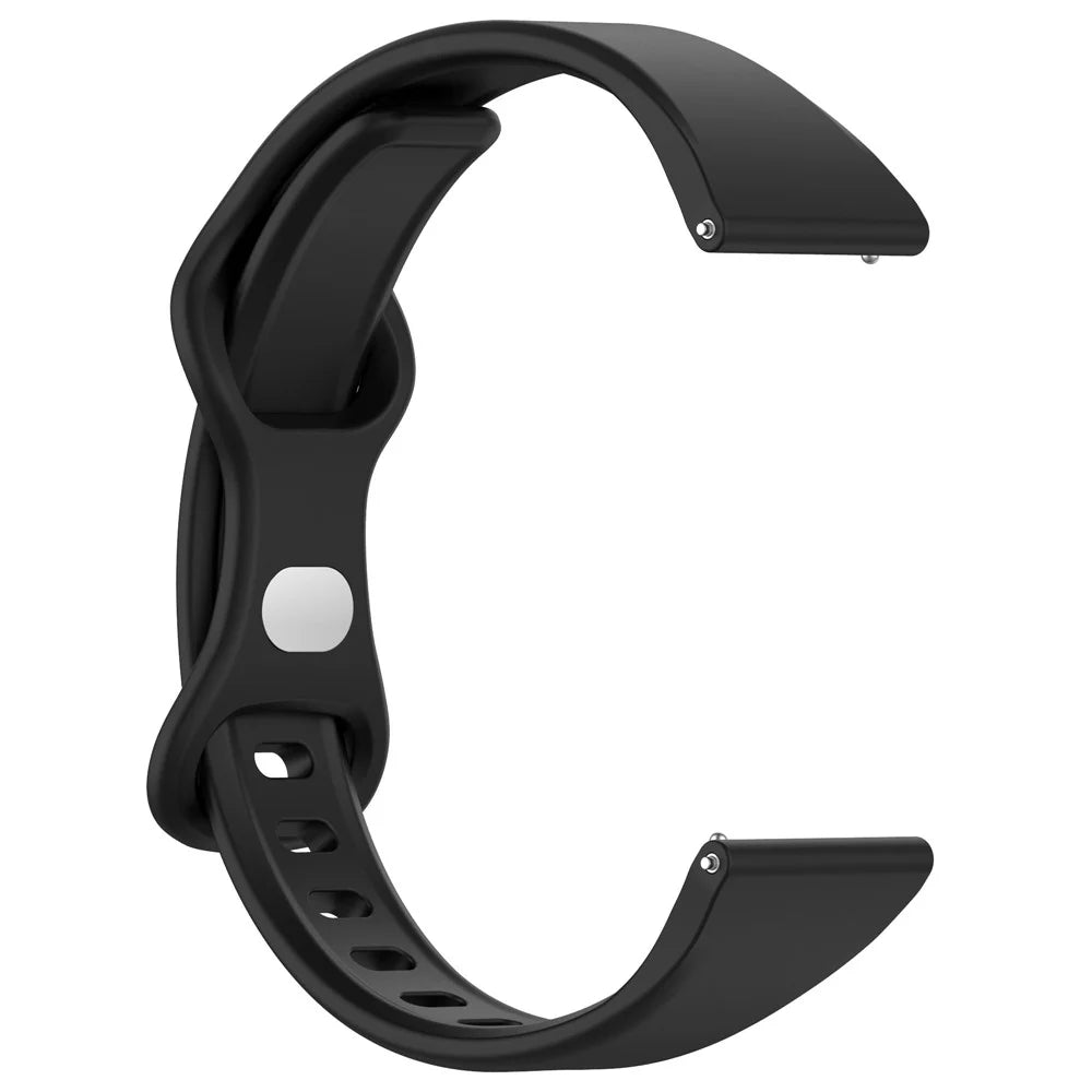 For Huawei Watch 3 Pro 46mm / Watch 2 Pro Silicone Watch Band 22mm Soft Strap Replacement - Black - 2