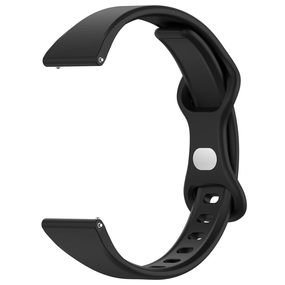 For Huawei Watch 3 Pro 46mm / Watch 2 Pro Silicone Watch Band 22mm Soft Strap Replacement - Black - 3