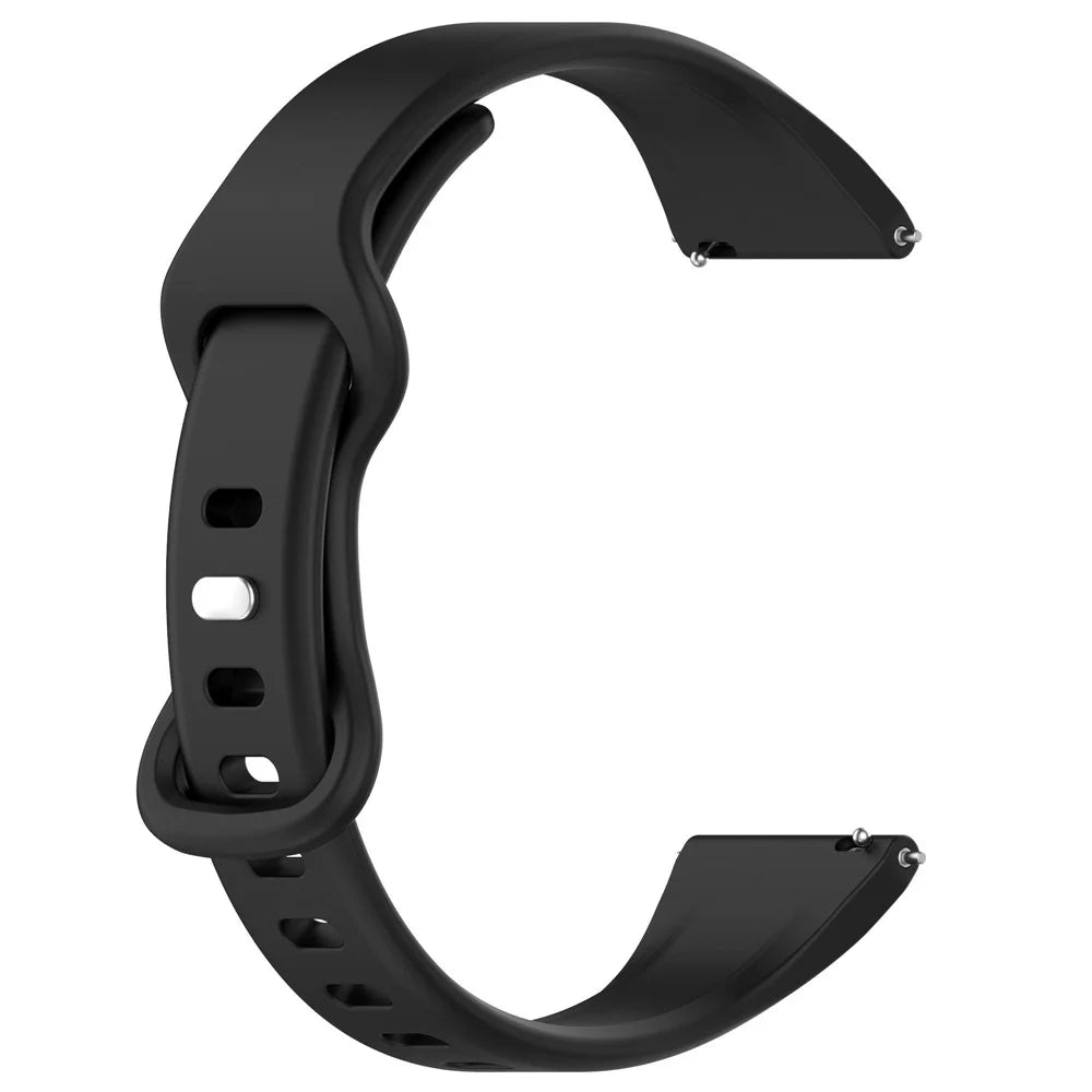 For Huawei Watch 3 Pro 46mm / Watch 2 Pro Silicone Watch Band 22mm Soft Strap Replacement - Black - 4