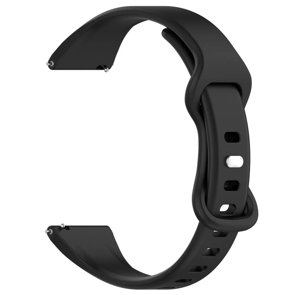 For Huawei Watch 3 Pro 46mm / Watch 2 Pro Silicone Watch Band 22mm Soft Strap Replacement - Black - 5