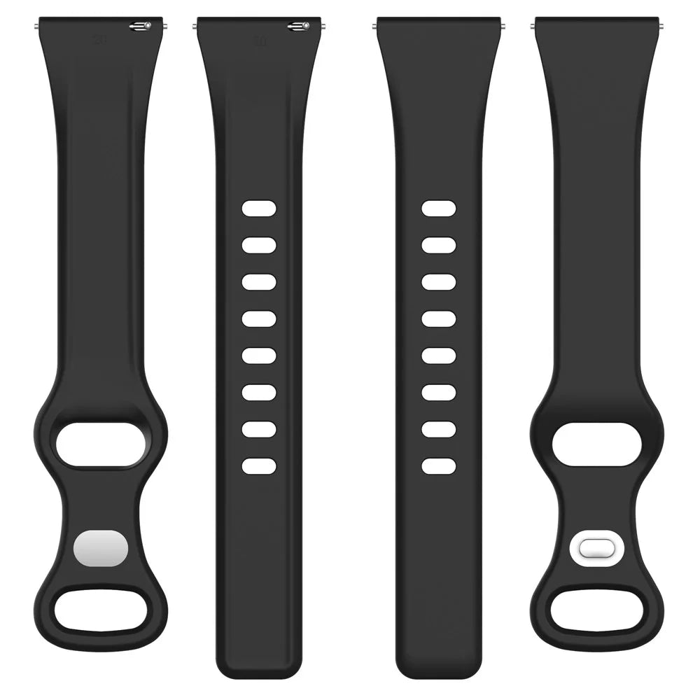 For Huawei Watch 3 Pro 46mm / Watch 2 Pro Silicone Watch Band 22mm Soft Strap Replacement - Black - 7