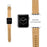 For Apple Watch Ultra 49mm Genuine Cow Leather Wristband with Silver PC Watch Case - Coffee - 3
