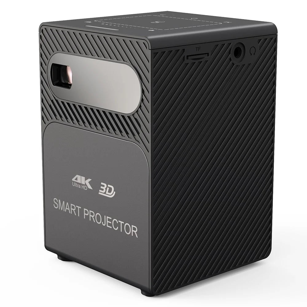 P18 Portable 3D 4K Smart Mini Projector Android 9.0 2.4G / 5G WiFi Home Movie Beamer, 2+32GB - AU Plug - 1