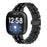 For Fitbit Sense 2 / Versa 4 Replacement Watch Band Stylish 7 Beads Stainless Steel Wrist Strap - Black - 2