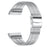For Fitbit Versa 4 / Sense 2 Replacement Smart Watch Strap 5 Beads Stainless Steel Wrist Band - Silver - 1
