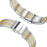 For Fitbit Versa 4 / Sense 2 Stylish 5 Beads Stainless Steel Watch Band Replacement Wrist Strap - Silver / Gold - 4