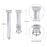 For Fitbit Versa 4 / Sense 2 Genuine Cow Leather Watch Band 20mm Slim Watch Strap - Bright Silver - 3