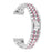 For Fitbit Versa 4 / Sense 2 Dispensing Rhinestone Decor Watch Band 5-Bead Zinc Alloy Metal Bracelet - Silver / Rose - 1